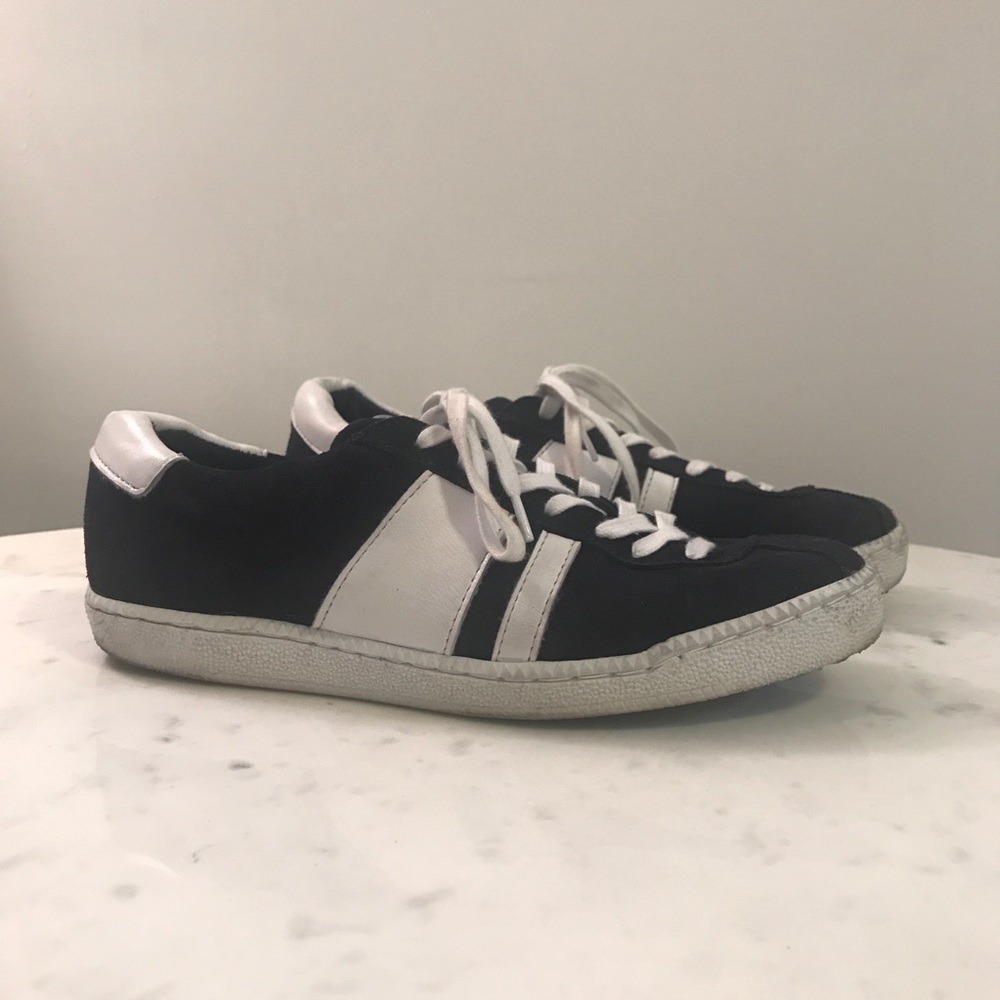 Navy Suede Tennis Shoes
